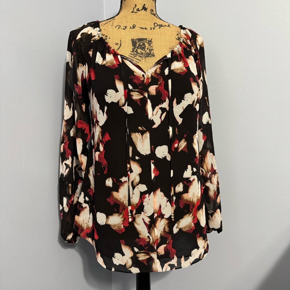 WHBM Floral Blouse